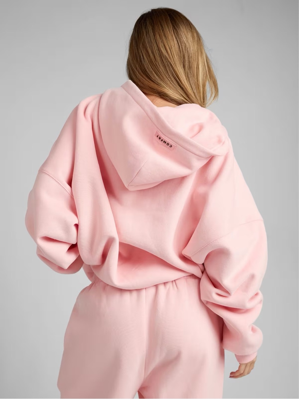 COMFRT LARGE CLOUD TOUCH PASTEL EDIT ZIP OVERSIZED HOODIE BUBBLEGUM PINK LTD ED - Picture 9 of 10